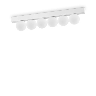 Ideal Lux - Bunch - Ping Pong PL 6L - Plafoniera moderna a sei luci - Bianco - LS-IL-328256 - Bianco caldo - 3000 K - Diffusa