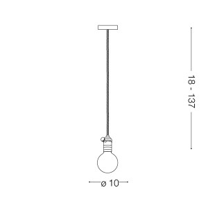 Ideal Lux Doc lampada a sospensione con interruttore