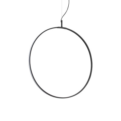 Ideal Lux - Circle - Circus SP D60 - Lampadario ad anello - Nero - LS-IL-291376 - Bianco caldo - 3000 K - Diffusa