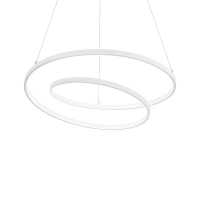 Ideal Lux - Circle - Oz SP M LED - Lampada a sospensione design moderno - Bianco - LS-IL-253664 - Bianco caldo - 3000 K - Diffusa