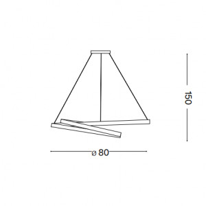 Ideal Lux OZ SP D80 lampada da sospensione led