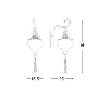 Ideal Lux Harem AP1 lampada da parete camera da letto