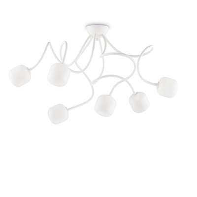 Ideal Lux - Fun - Octopus PL6 - Lampada da soffitto - Bianco - LS-IL-174921