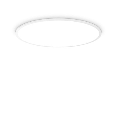 Ideal Lux - Minimal - Fly Slim PL D90 - Plafoniera rotonda grande - Bianco - 88°