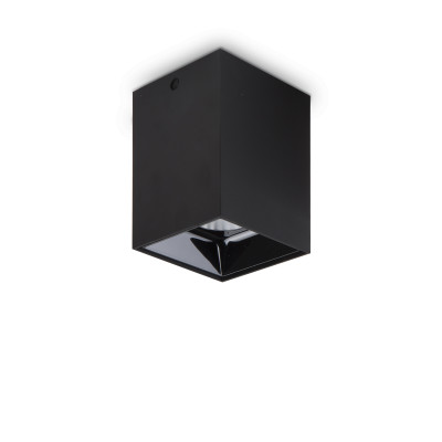 Ideal Lux - Minimal - Nitro PL L LED SQUARE - Plafoniera quadrata grande - Nero - LS-IL-206028 - Bianco caldo - 3000 K - Diffusa