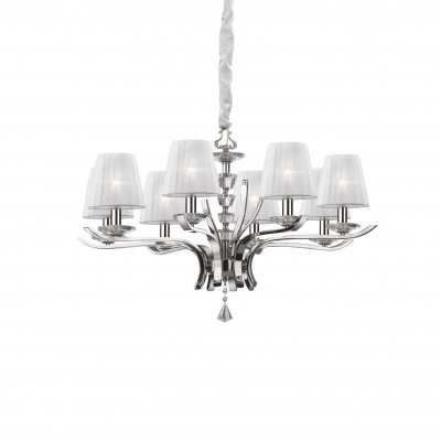 Ideal Lux - Provence - PEGASO SP8 - Lampada a sospensione classica - Cromo - LS-IL-059242