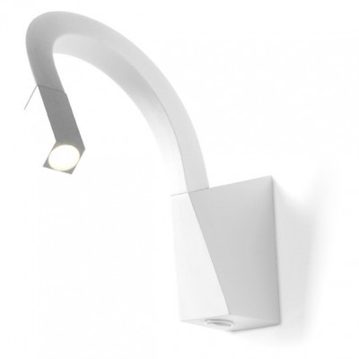 Linea Light - Snake - Snake LED - Applique led per illuminazione comodino con interruttore - Bianco - LS-LL-7234 - Bianco caldo - 3000 K - Diffusa