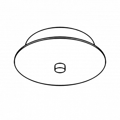 Sikrea - Accessori - Rosone R 1L - Rosone rotondo per una lampada - Bianco opaco - LS-SI-5975