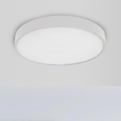 Sikrea - House - 300 PL S - Lampada da soffitto circolare piccola - Bianco opaco - LS-SI-9795 - Bianco caldo - 3000 K - Diffusa