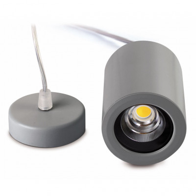 tech-LAMP - Sospensioni - Klaris Cob SP Round - Sospensione 12,5W - Nero grigio goffrato RAL 7021