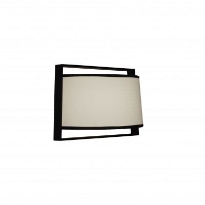 Tooy - Lantern - Macao AP - Applique a parete con paralume in tessuto - Nero/Bianco - LS-TO-551.44.C74-W