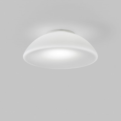 Vistosi - Dome - Infinita PL 70 E27 - Plafoniera in vetro bianco - Bianco satinato - LS-VI-INFINPL70-000BC-BCSTE271CE