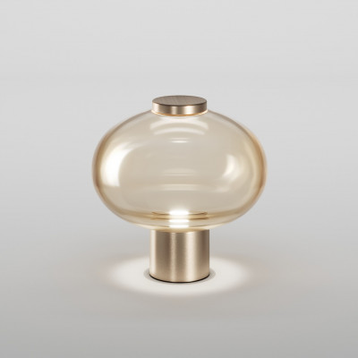 Vistosi - Riflesso - Riflesso TL 1 LED - Lampada da tavolo con diffusore in vetro - Ambra/Oro - Diffusa