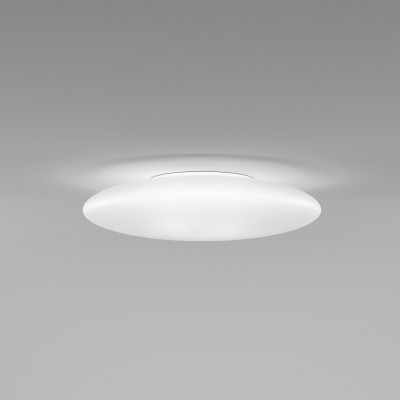 Vistosi - Round ceiling - Saba AP PL 50 LED - Applique e plafoniera di design luce LED - Bianco satinato - Diffusa